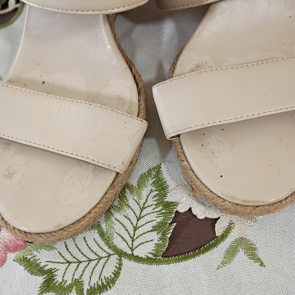 Tory Burch Raya Mule Wedge Slight Wear On Insoles As Shown In Pictures Sz 7.5 - Picture 10 of 14